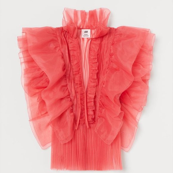 H&M Studio Collection Flounced Organza Blouse - Co - Picture 2 of 4